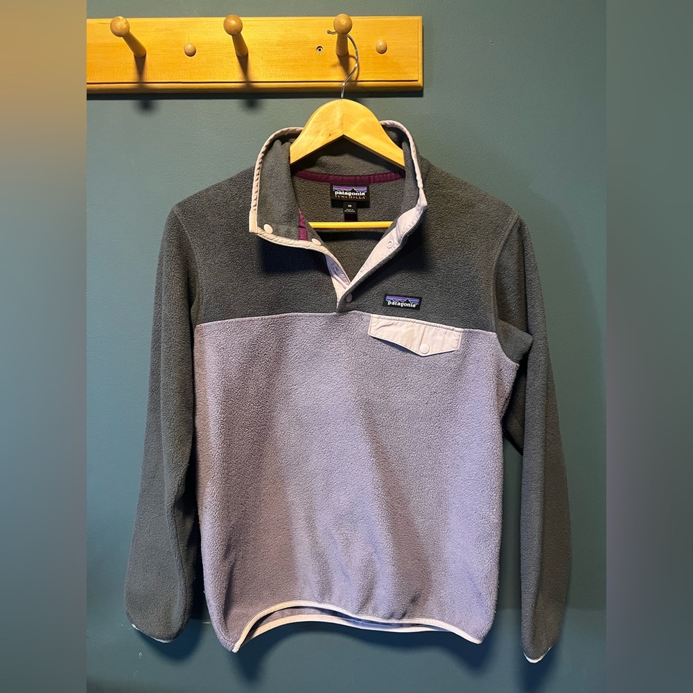Patagonia Snap-T Synchilla Fleece | Lilac & Salmon Pink | Women’s XS